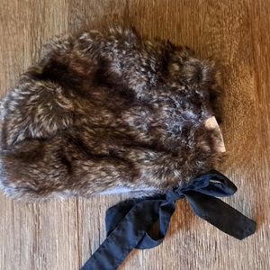 Faux Fur Bear Ear Bonnet